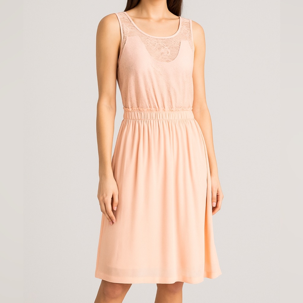 Kookai Peach Sleeveless Dress – Size EU 38 (US 8)